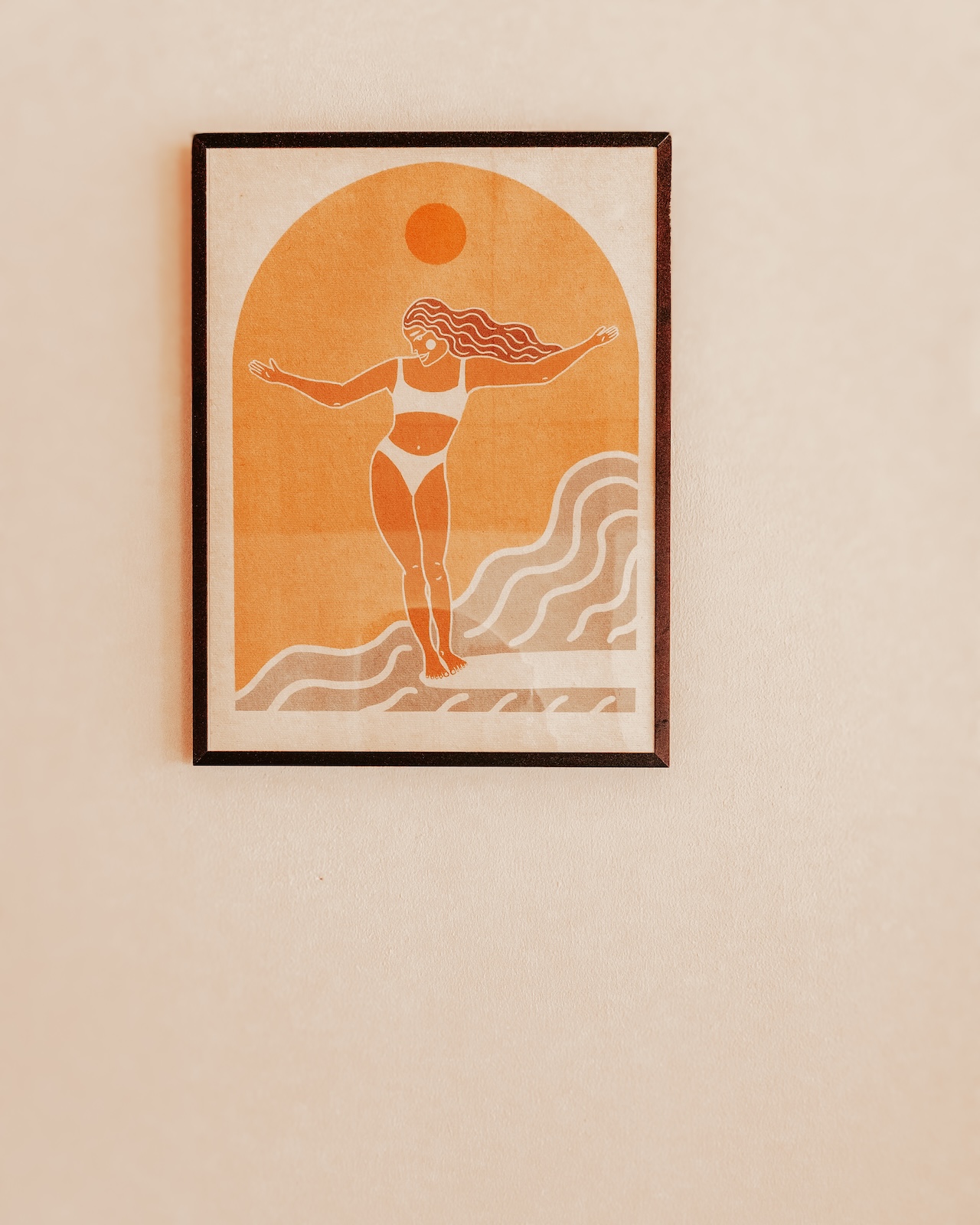 Artwork on the wall of The Red Bay Studio